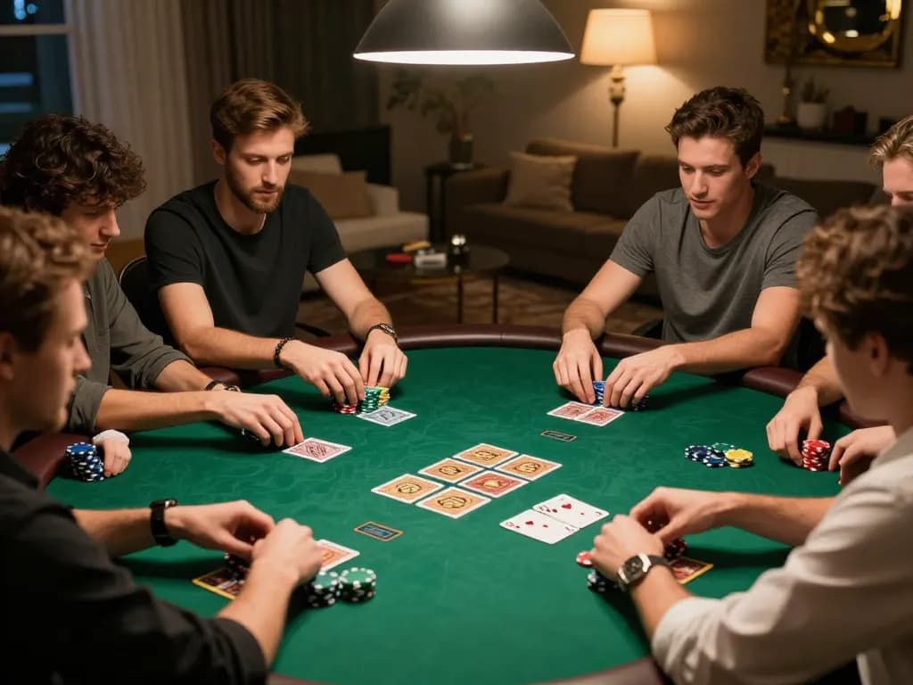 Players strategizing in a thrilling game of Texas Hold'em at 789Club