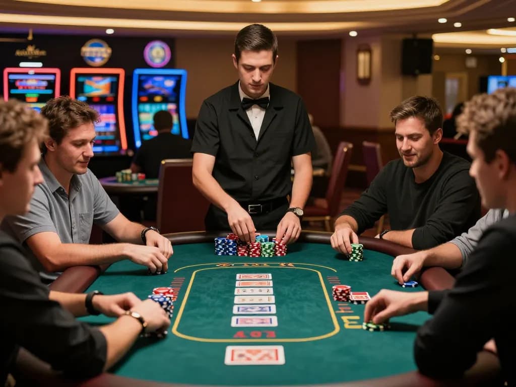 Players at 789Club poker table participating in an intense Texas Hold'em game.