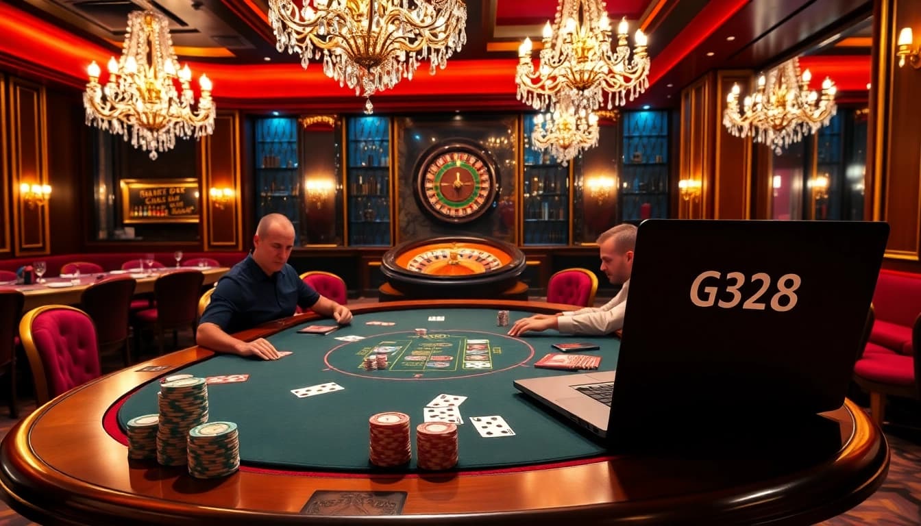 Engaging poker players at a vibrant casino table featuring the online experience of https://g28.tech/ for thrilling gameplay.