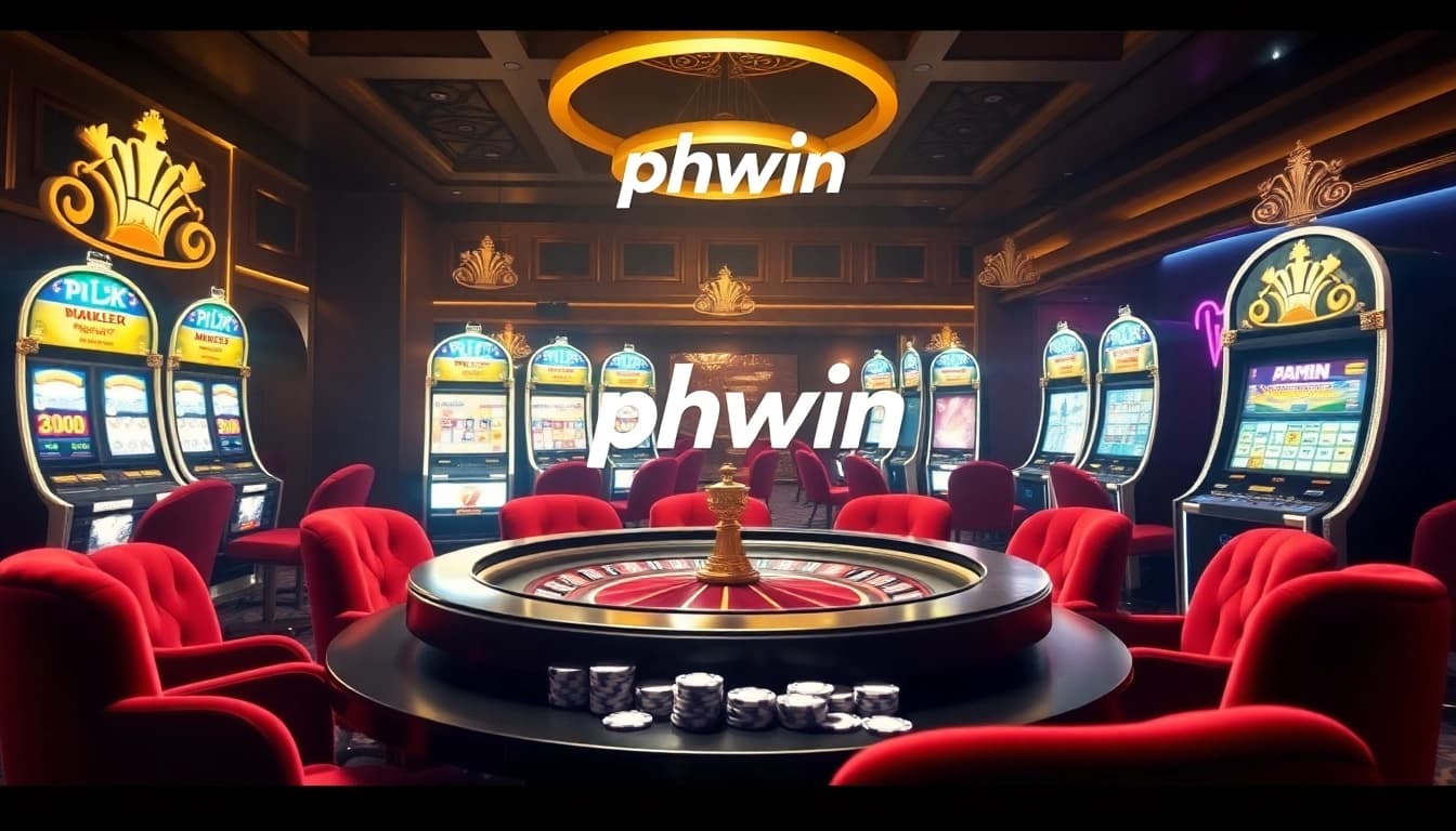 Play exciting games at phwin's luxurious online casino, featuring roulette and slot machines.