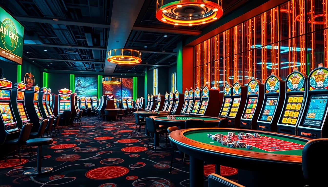 vaoluoitv enhances online gambling experiences with vibrant casino visuals, showcasing full HD excitement.
