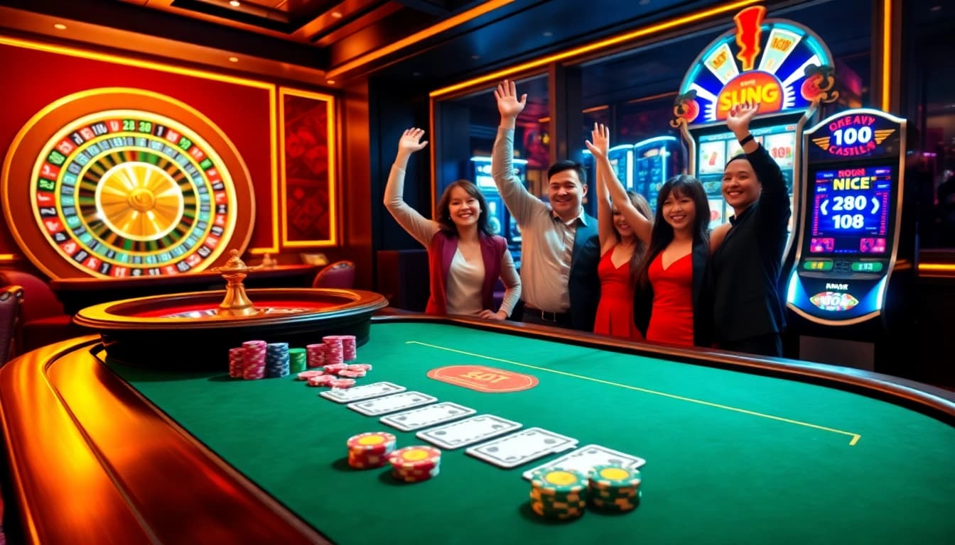 A thrilling gambling scene at UU88 COM with poker chips and roulette wheel.