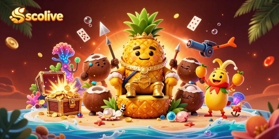 Socolive hosts an exciting beach casino scene with vibrant elements and engaging characters in a lively atmosphere.