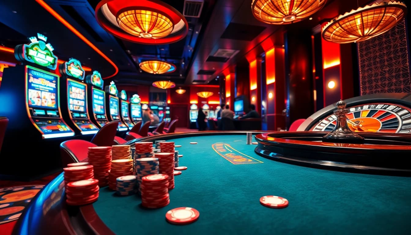 Experience thrilling gambling action as players explore link vào nk88 options at vibrant casino tables.