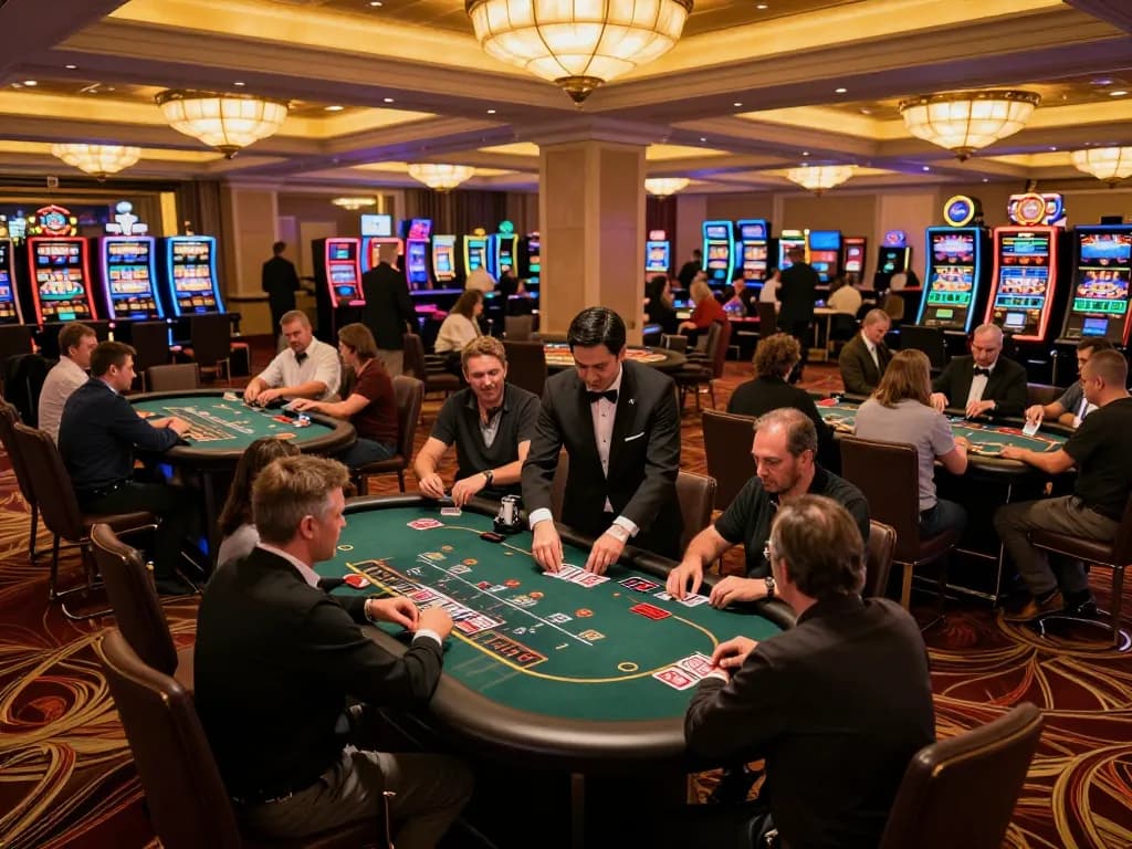 Players engaging in live blackjack action at a casino, showcasing the vibrant atmosphere of C168 gambling strategies and gameplay