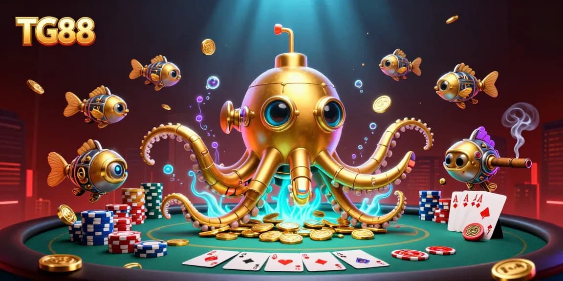 Experience thrilling gaming at TG88 with a dynamic 3D casino scene depicting excitement and winning strategies.