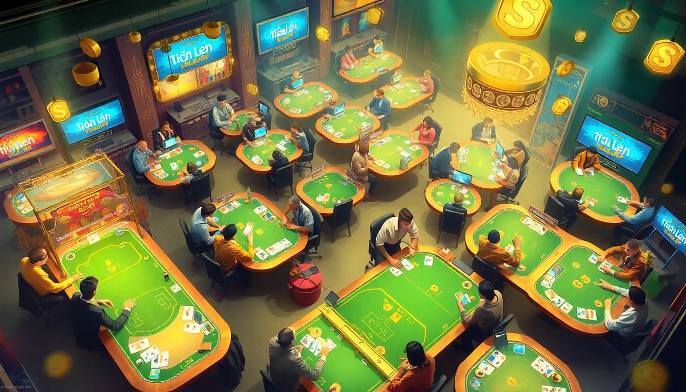 Engaging online card games at gamebaidoithuong.com.vc with vibrant graphics and a lively atmosphere.