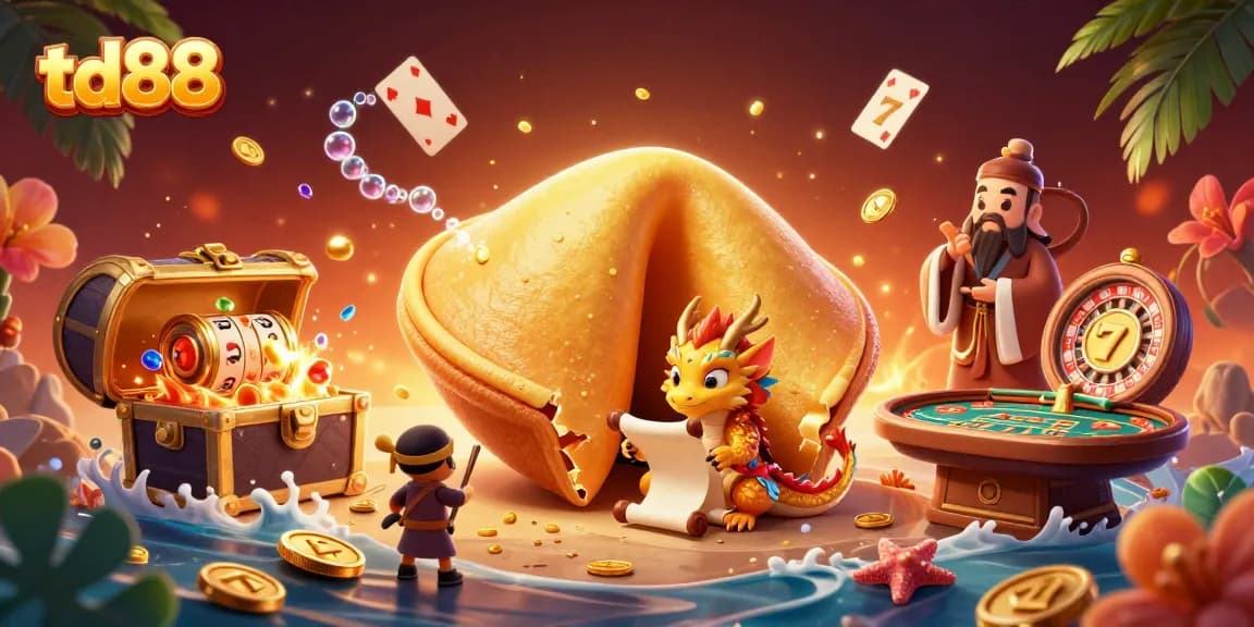 Experience excitement and fortunes with td88, featuring a vibrant casino scene full of dynamic elements.