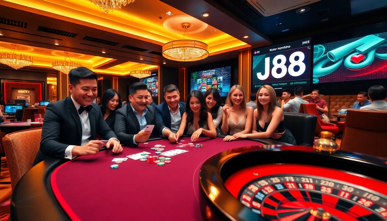 Experience the thrill of gambling at J88, featuring vibrant casino games and engaging players.