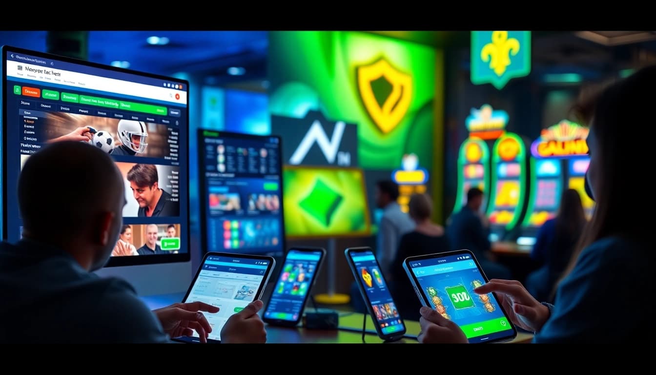 Online betting experience with VN88 link mới showcasing user-friendly interfaces and vibrant gaming options.