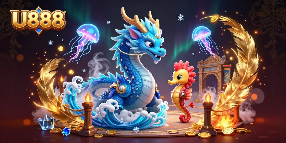Engage in thrilling U888 experiences with our vibrant fantasy casino illustration featuring dynamic characters.