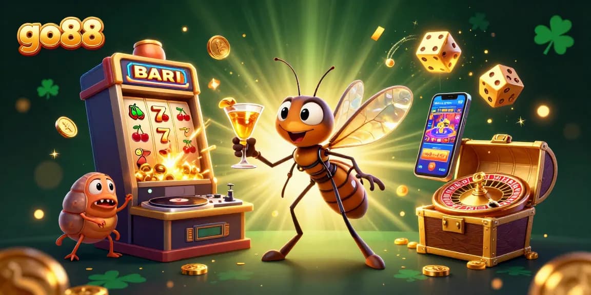 Experience thrilling gameplay at go88, featuring vibrant characters and dynamic casino elements.