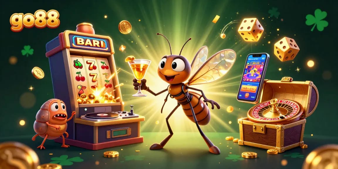 Experience thrilling gameplay at go88, featuring vibrant characters and dynamic casino elements.