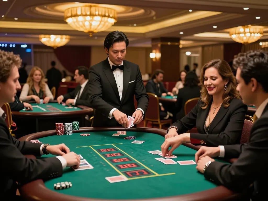 Players enjoying an exhilarating blackjack game at 88vvgo, capturing the thrill of casino excitement.