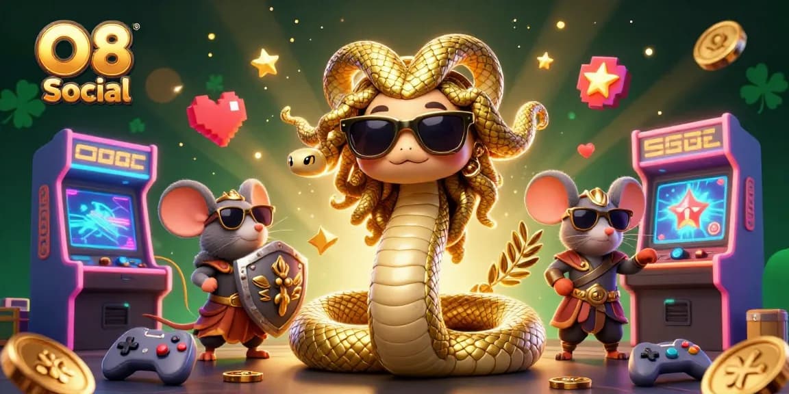 Engage with exciting gameplay at O8 Social featuring vibrant casino-inspired elements and characters.