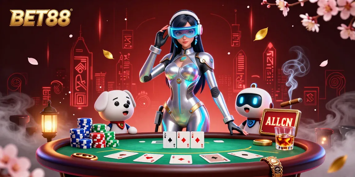 Experience the excitement of BET88 in a vibrant casino scene with stunning visuals and engaging elements.