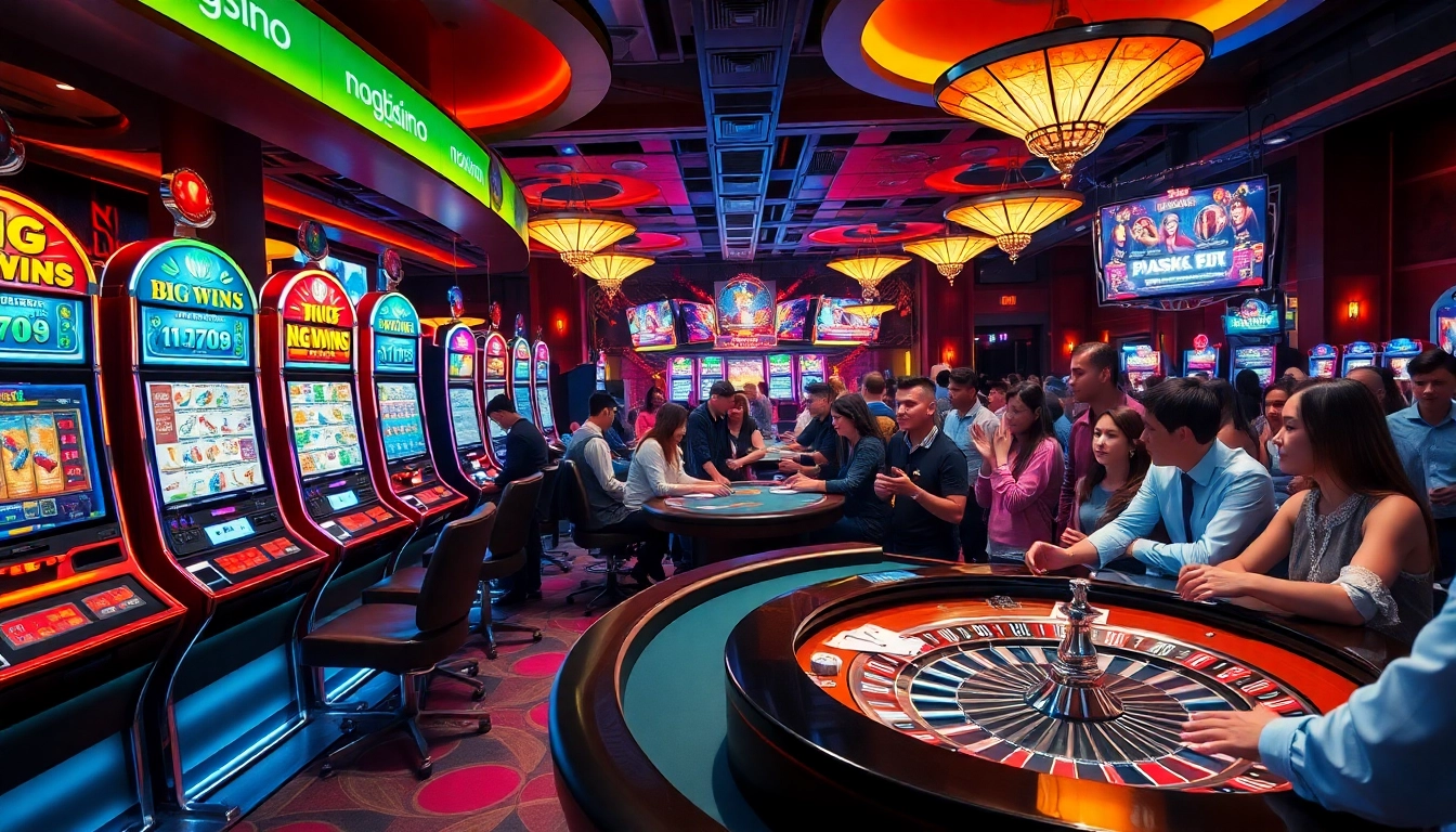 Experience NOHU90 playing on premium slot machines and engaging in a lively casino atmosphere.