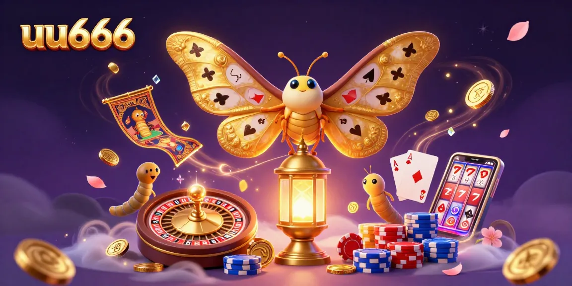 Engage with thrilling casino scenes featuring uu666, as radiant moths and coins illuminate your gaming journey.