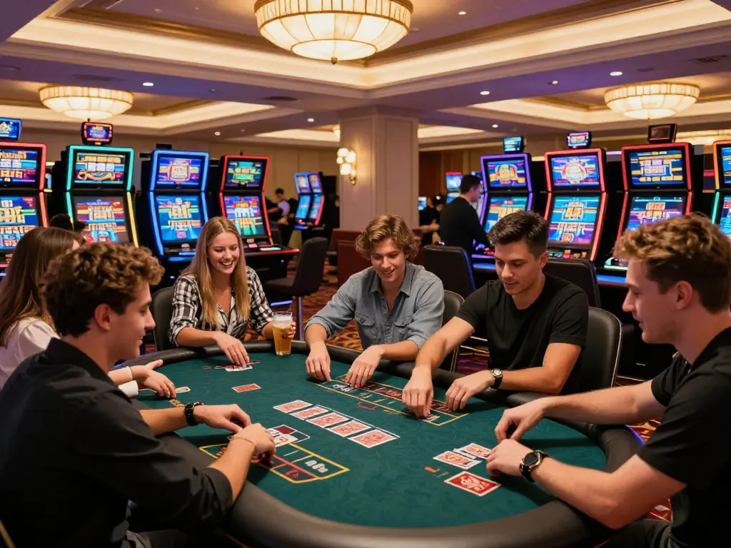 Exciting moment at 789club casino with players enjoying vibrant games and social interactions.
