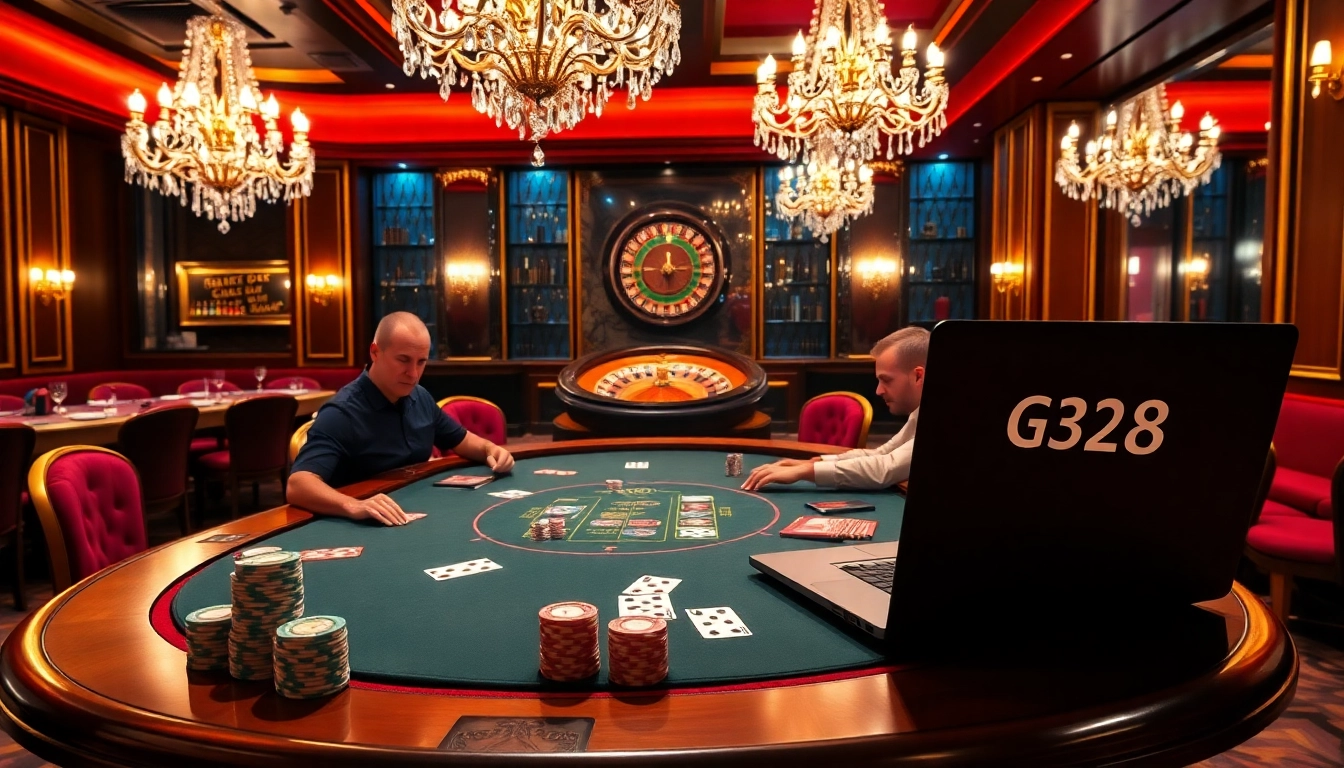 Engaging poker players at a vibrant casino table featuring the online experience of https://g28.tech/ for thrilling gameplay.