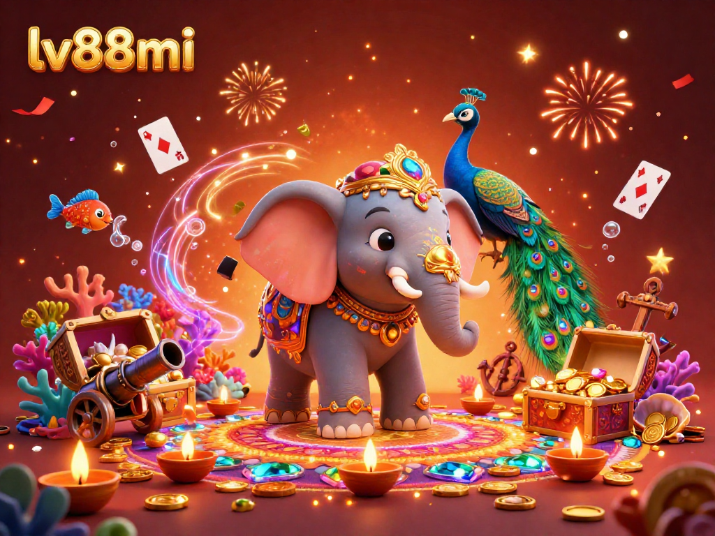 Engage with the colorful visual of lv88mi showcasing Diwali-themed casino elements, enhancing the festive gaming atmosphere.