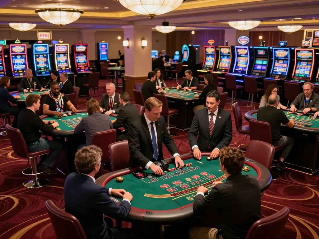 Players enjoying blackjack tables in an exciting casino atmosphere at 88คลับ