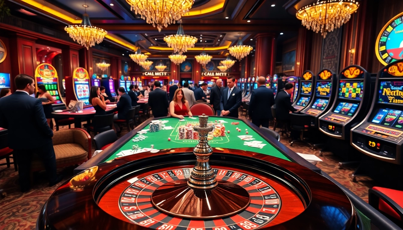 Experience the luxury of mmoo at a vibrant casino with roulette, colorful chips, and engaging gamers.