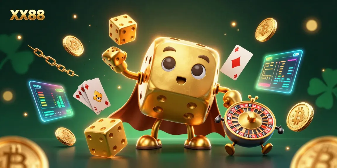 Engage with luck and strategy at XX88, illustrated with a vibrant casino scene.