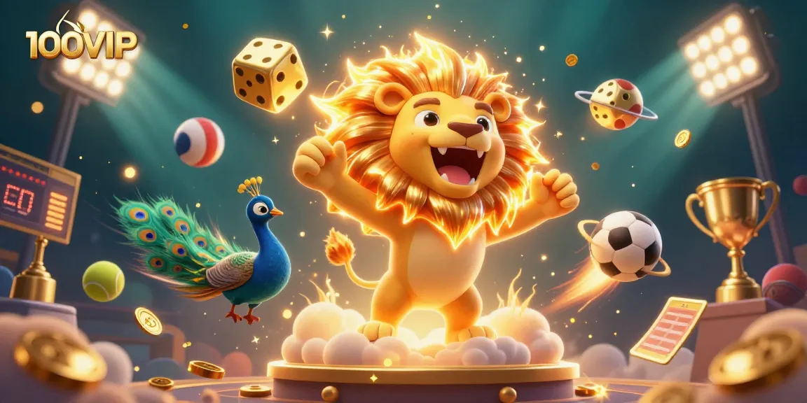 Experience thrilling gameplay at 100VIP with vibrant casino action and dynamic visuals.