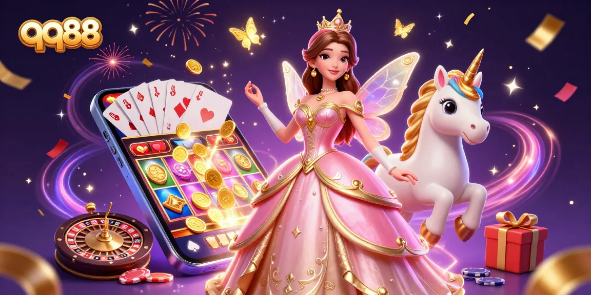 Engage in thrilling casino action with qq88 featuring vibrant games, enchanting characters, and festive elements.
