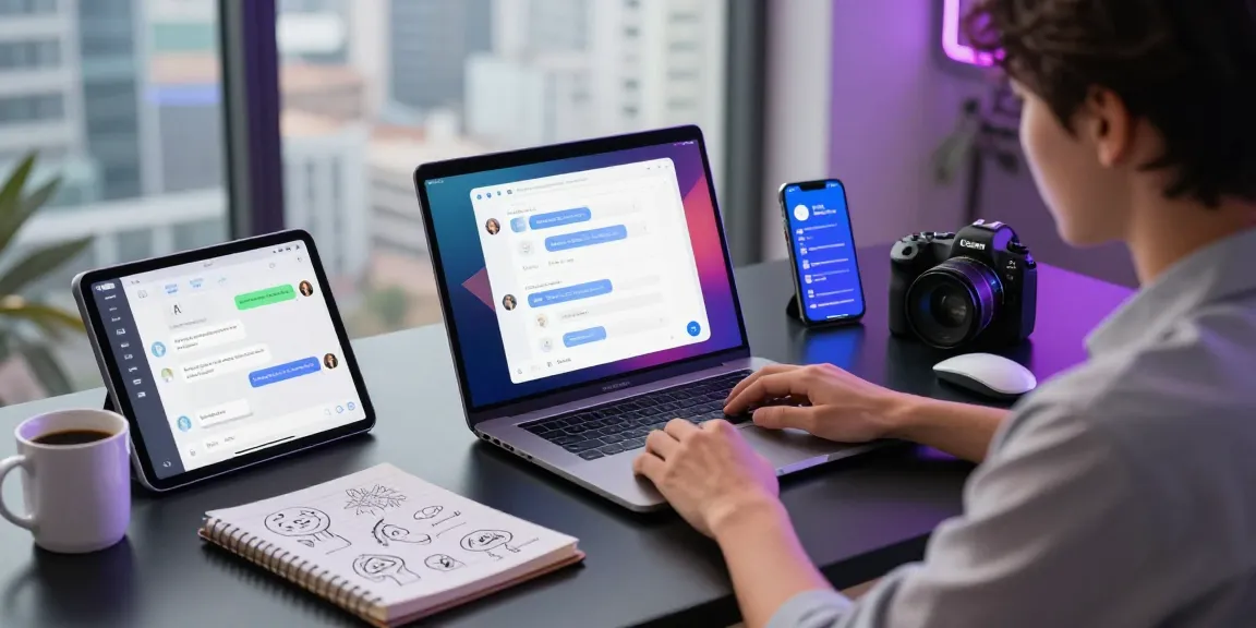 Engaging workspace showing AI chat applications, emphasizing the trend of sex chat ai interactions in a modern digital environment.