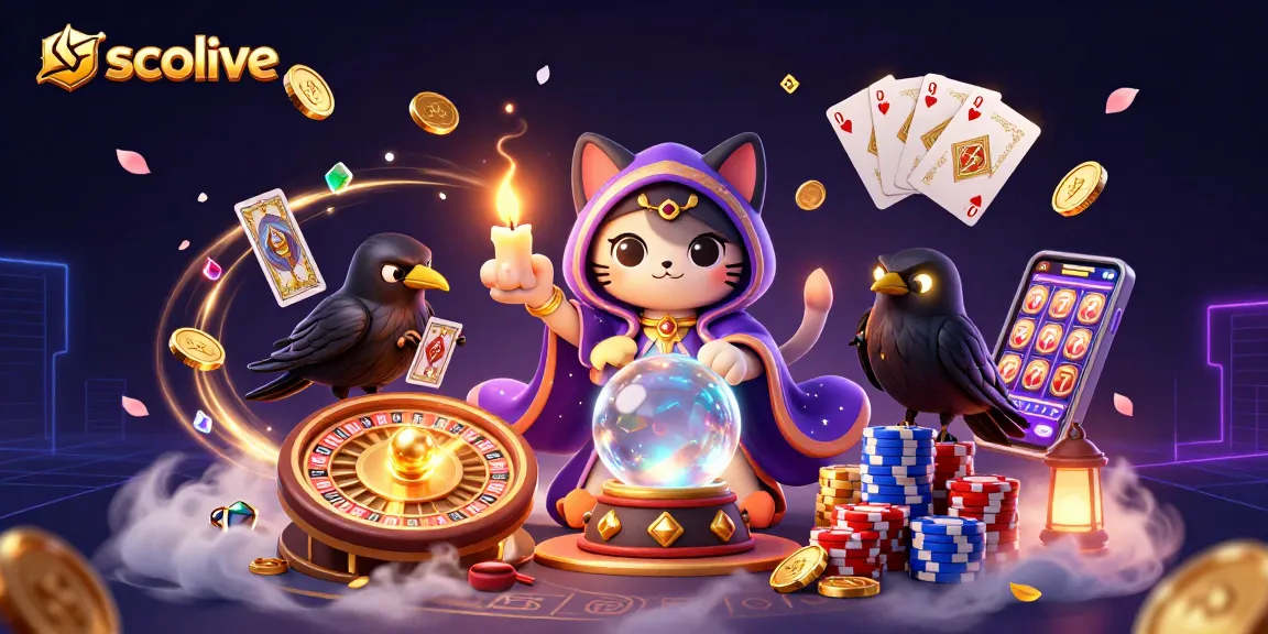 Experience the excitement of socolive with vibrant 3D illustration of mystical characters and gaming elements.