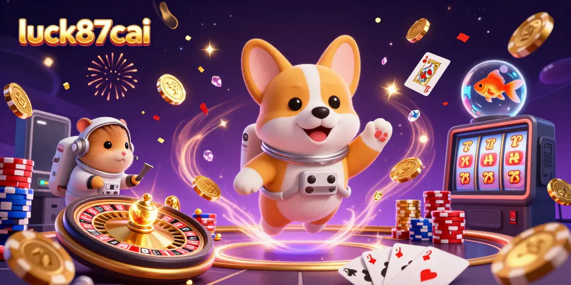 Experience thrill with luck87cai as the astronaut corgi plays in a cosmic casino.