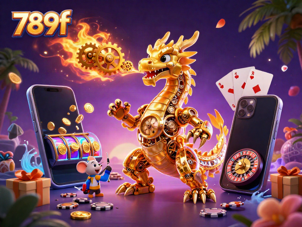Enter the vibrant world of 789f with an enchanted dragon and casino elements.