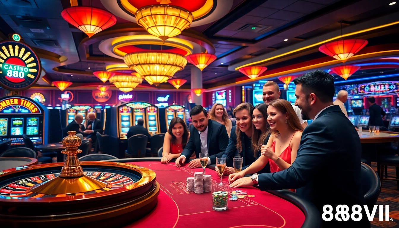 Excited players engaging in a thrilling poker game at 888VI casino.