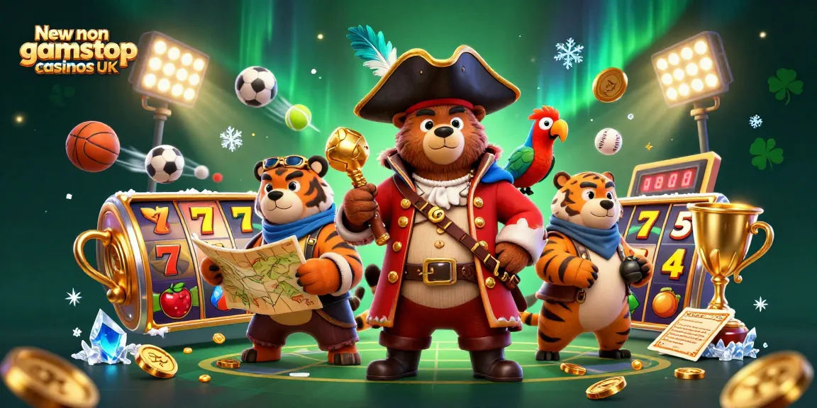 Engage in exciting gameplay at New non gamstop casinos UK featuring slots, jackpots, and vibrant characters.