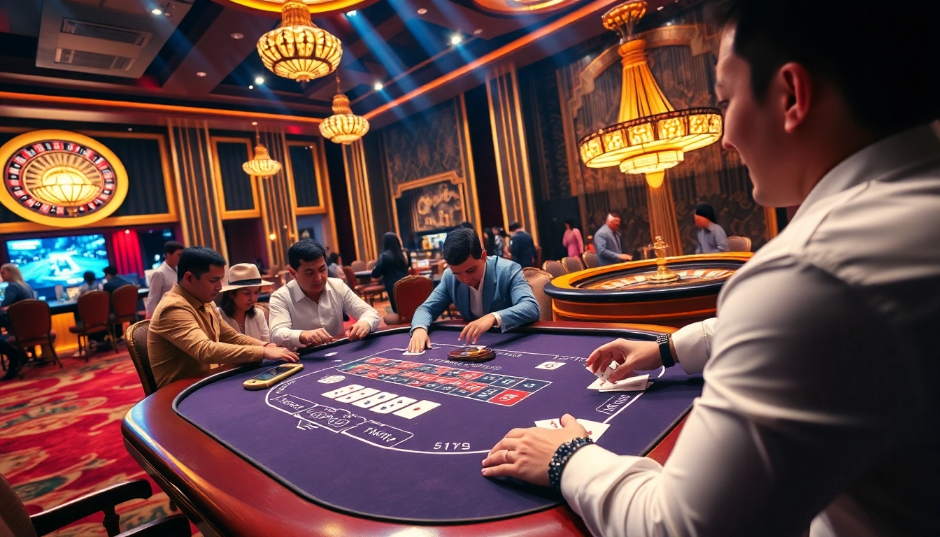 Experience the excitement of winning at 78WIN's casino tables with vibrant games and players.