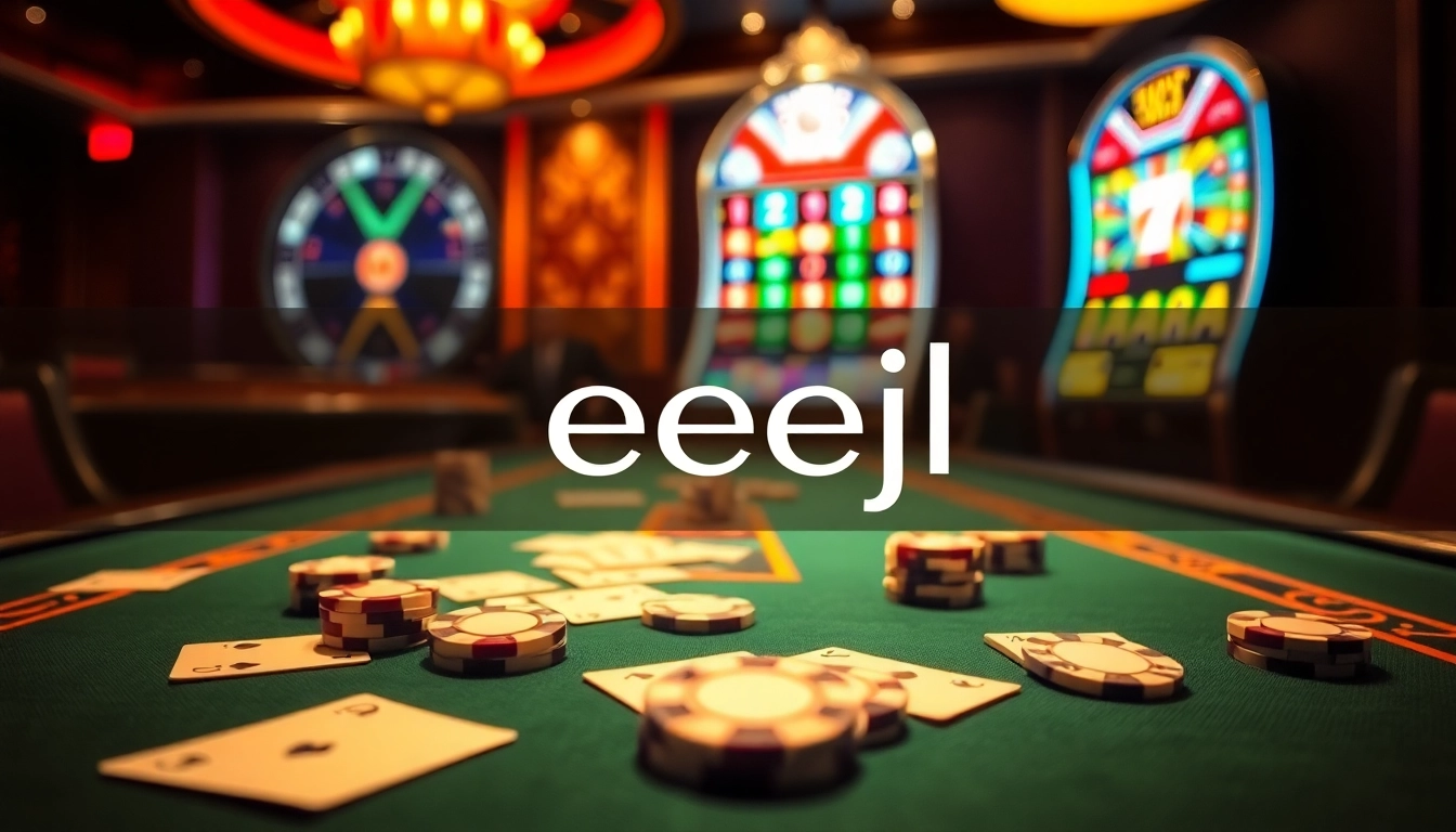 Experience the thrilling action at eejl's luxurious casino tables with vibrant games.