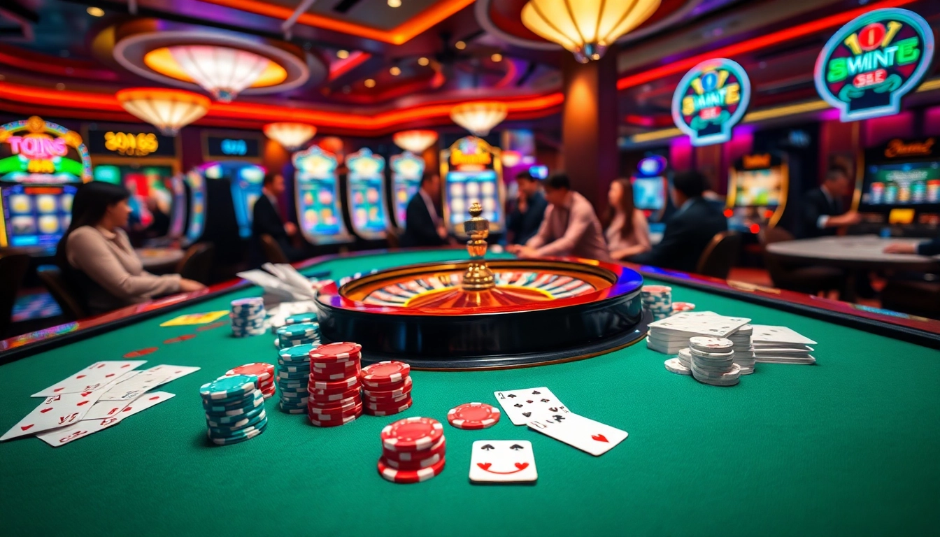 Gamble seamlessly at mb66.nyc, featuring vibrant casino tables and engaging games.