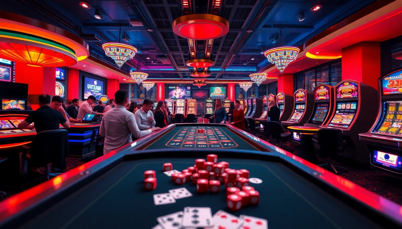 Hello88win.live immersive online casino experience featuring vibrant gaming atmosphere with players enjoying interactive games.