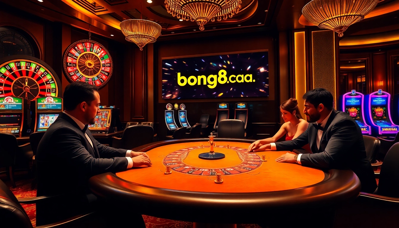 Engage with the excitement of online gambling at bong88.casa with vibrant casino visuals.