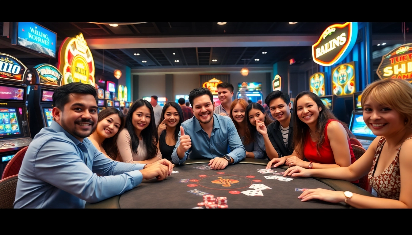 Exciting online casino atmosphere at tk88win.live with diverse players enjoying games.