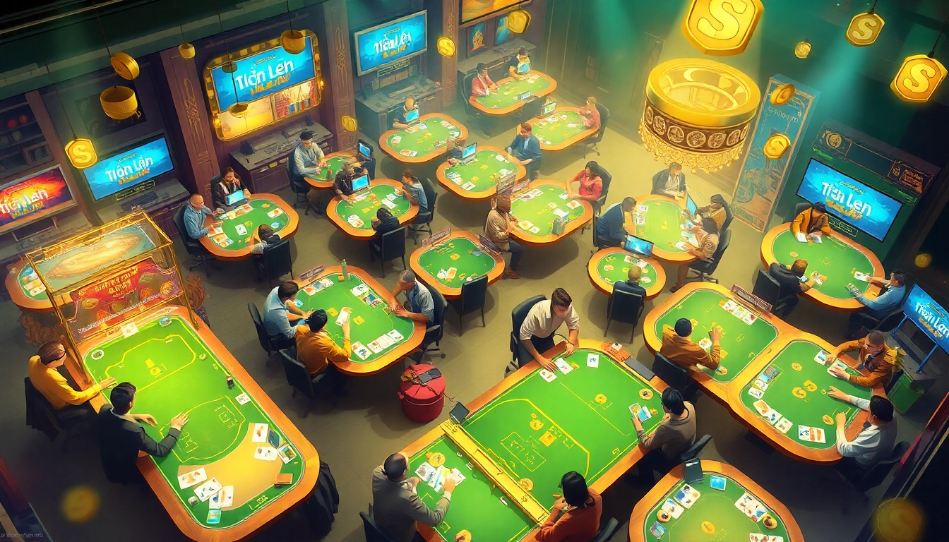 Engaging online card games at gamebaidoithuong.com.vc with vibrant graphics and a lively atmosphere.