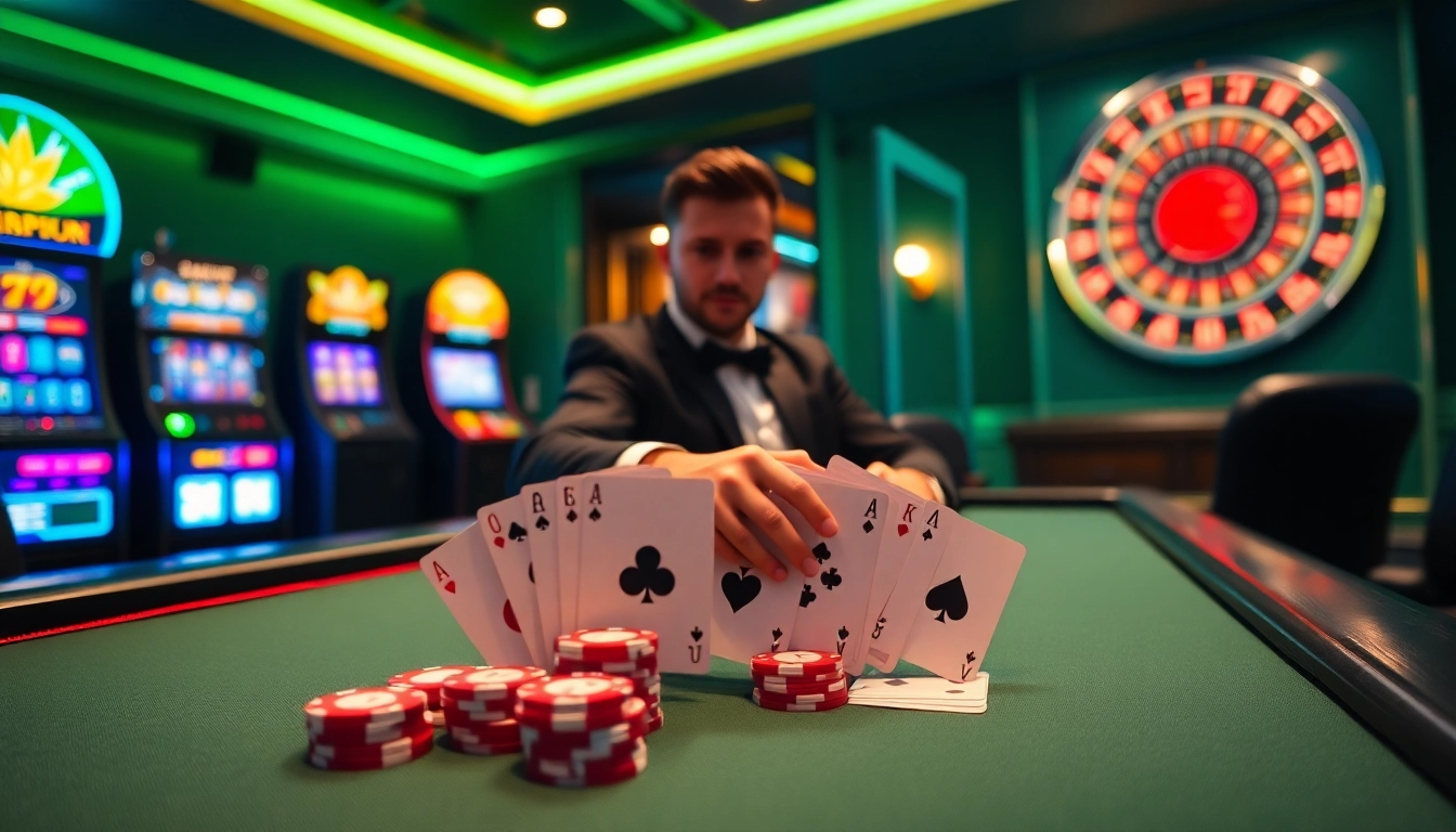 Experience thrilling gameplay at MMOO with a vibrant poker table scene illustrating excitement and strategy.